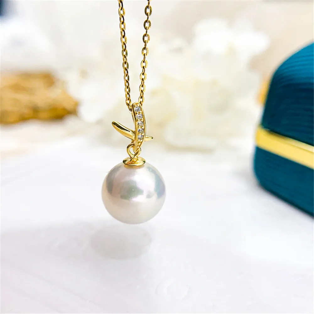 

S925 Sterling Silver Half Hole Eye Pins Beads End Caps Top Drilled Pendant Bails Connector For DIY Jewelry Making Accessories
