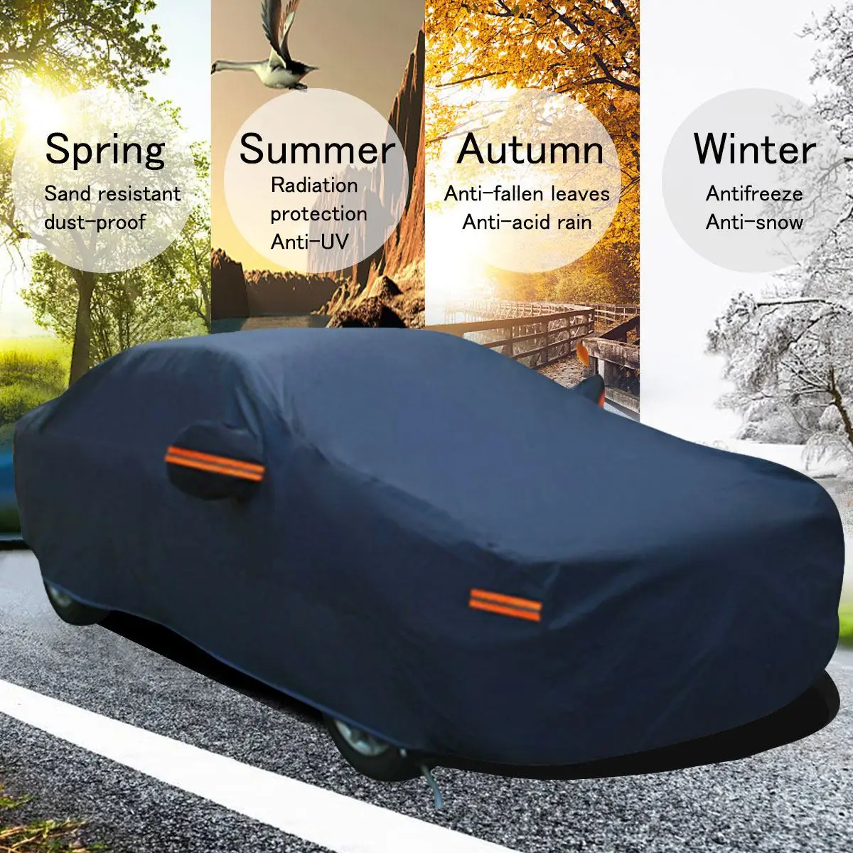

190T Full Car Cover Snow Cover Waterproof Anti UV Sunshade Auto Dust Resistant Protection For Cadillac/Audi A4/Peugeot 307/VW