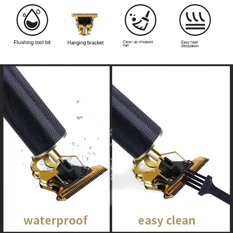 

Триммер для волос беспроводной машинка для стрижки волос профессиональная Бритва для бороды Парикмахерская 0 мм Мужская машинка для стрижк...