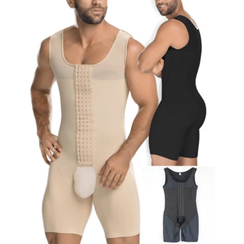 

Men's Underwear Shaper Hide Body Shapewear Slimming Fitness Compression Corset Butt Boobs Full Bodysuit Man Lifter Breathable