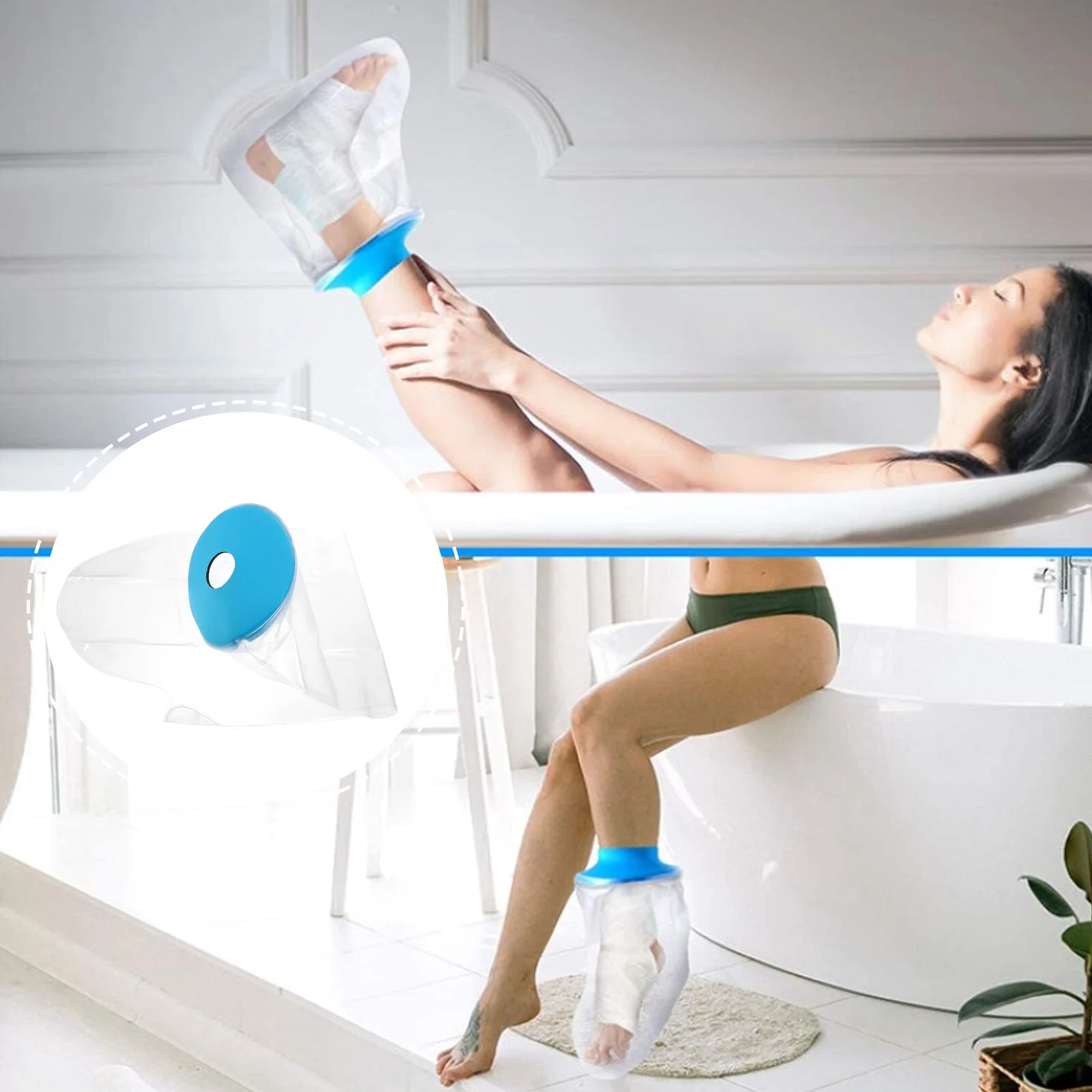 

Защитные Налокотники для душа, эластичное бытовое покрытие, защитная линия Picc для ног, для взрослых