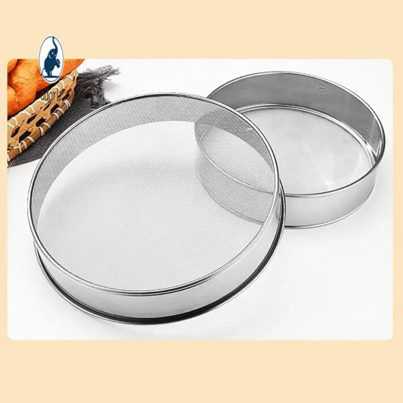

201 15cm60 Mesh 60 Mesh Screen Mesh Tight Baking Basket Flour Sieve Round Filter Screen Not Easy To Rust 201 30cm60 Mesh Durable