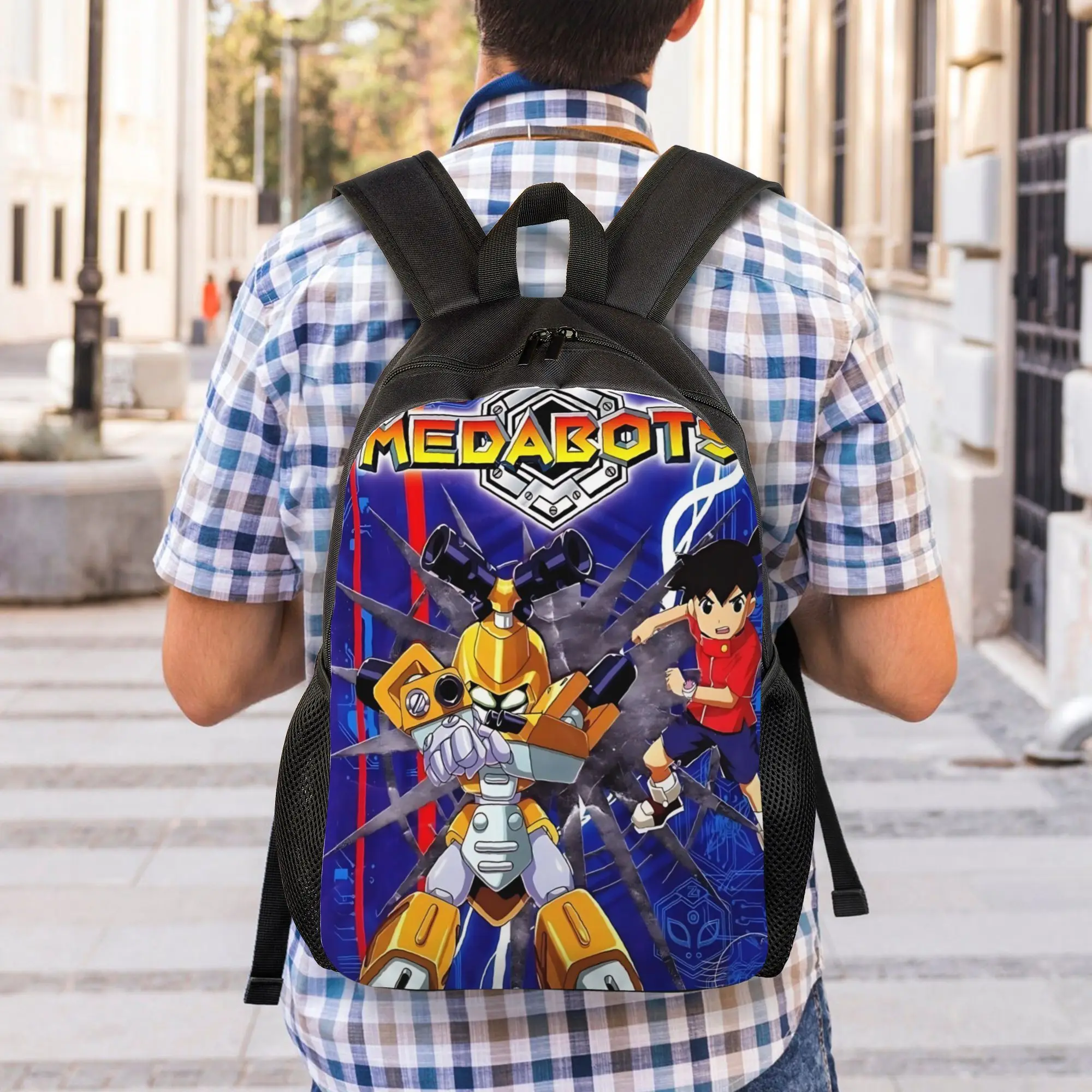 Фото Рюкзак Medabots, 1 шт., красный, к новому учебному году №5