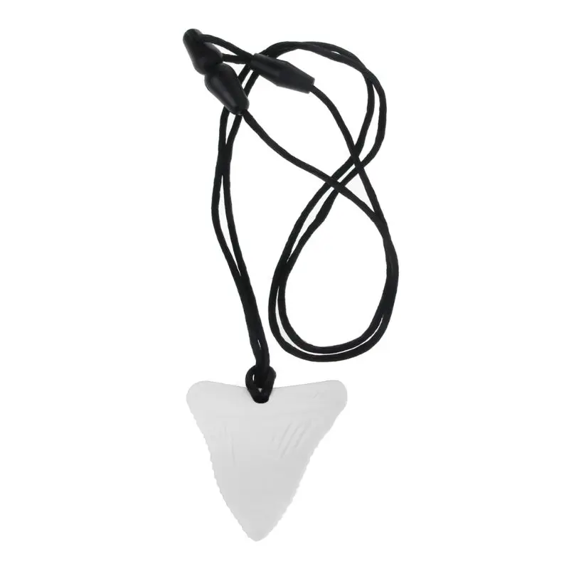 

Shark Tooth Silicone Teething Necklace Gender Neutral Chew Necklace Sensory