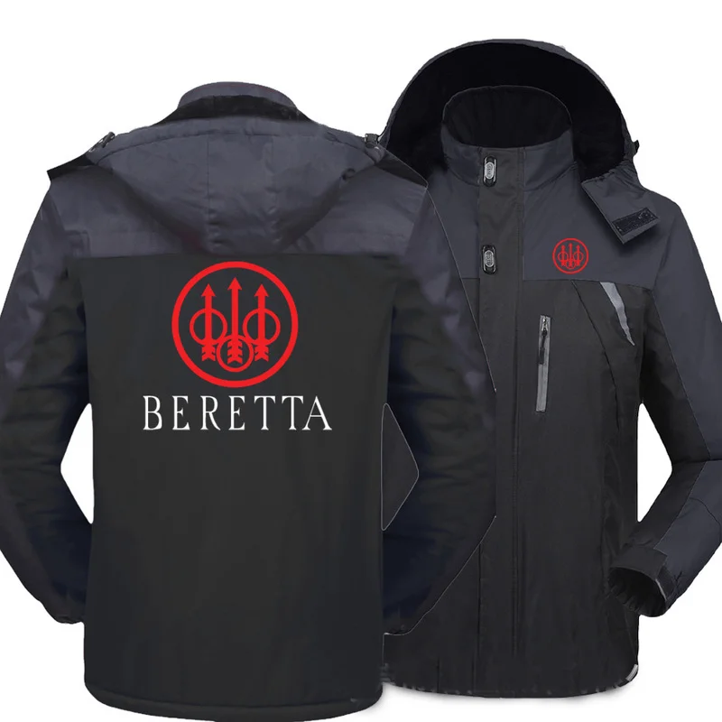 

Winter Jacket Men BERETTA Windbreaker Windproof Waterproof Thicken Fleece Outwear Cycling Jersey Outdoorsports Military