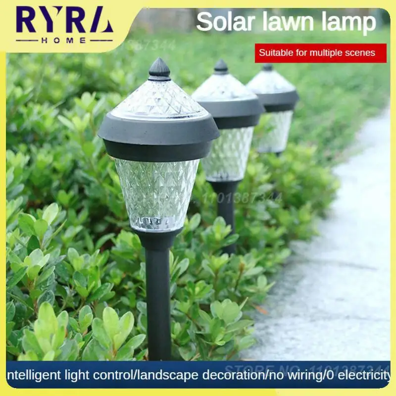 

No Fear Of Wind And Rain Floor Lamp Lawn Lamp White Light Brightness Enough Color Light Insert Lamp Solar Lamps And Lanterns