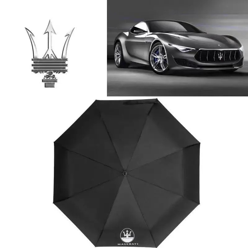 

For Maserati Quattroporte Ghibli Levante Windproof Double Automatic Folding Umbrella Car Luxury Large Business Gift Umbrellas