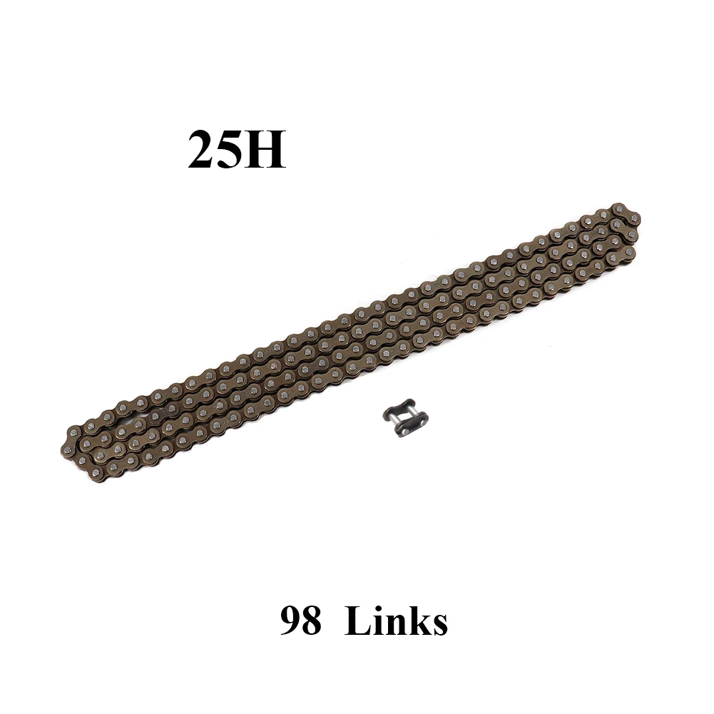 

25H 98-126Лечевая цепь с запасной Master Link 47cc 49cc 2-тактный двигатель ATV Quad Go Kart Dirt Pocket Mini Motor Bike Мотоцикл