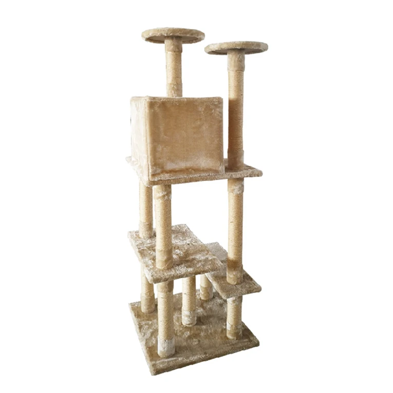 

Cat Tree Modern Furniture Natural Floor To Ceiling Purple Wood Condo Large The cat climb