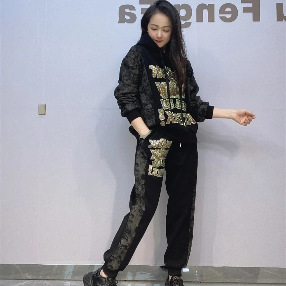 Утолщенный флисовый повседневный костюм женская одежда зимняя куртка с