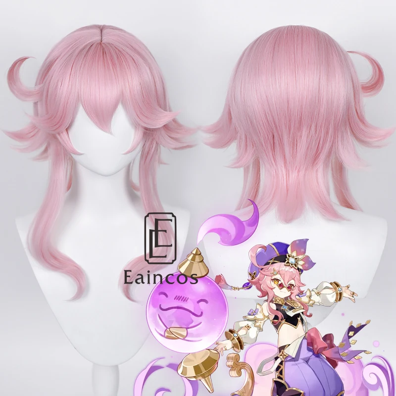 

Game Genshin Impact Sumeru Dori Cosplay Halloween Party Wig Women 52cm Long Pink Wigs Heat Resistant Synthetic Hair