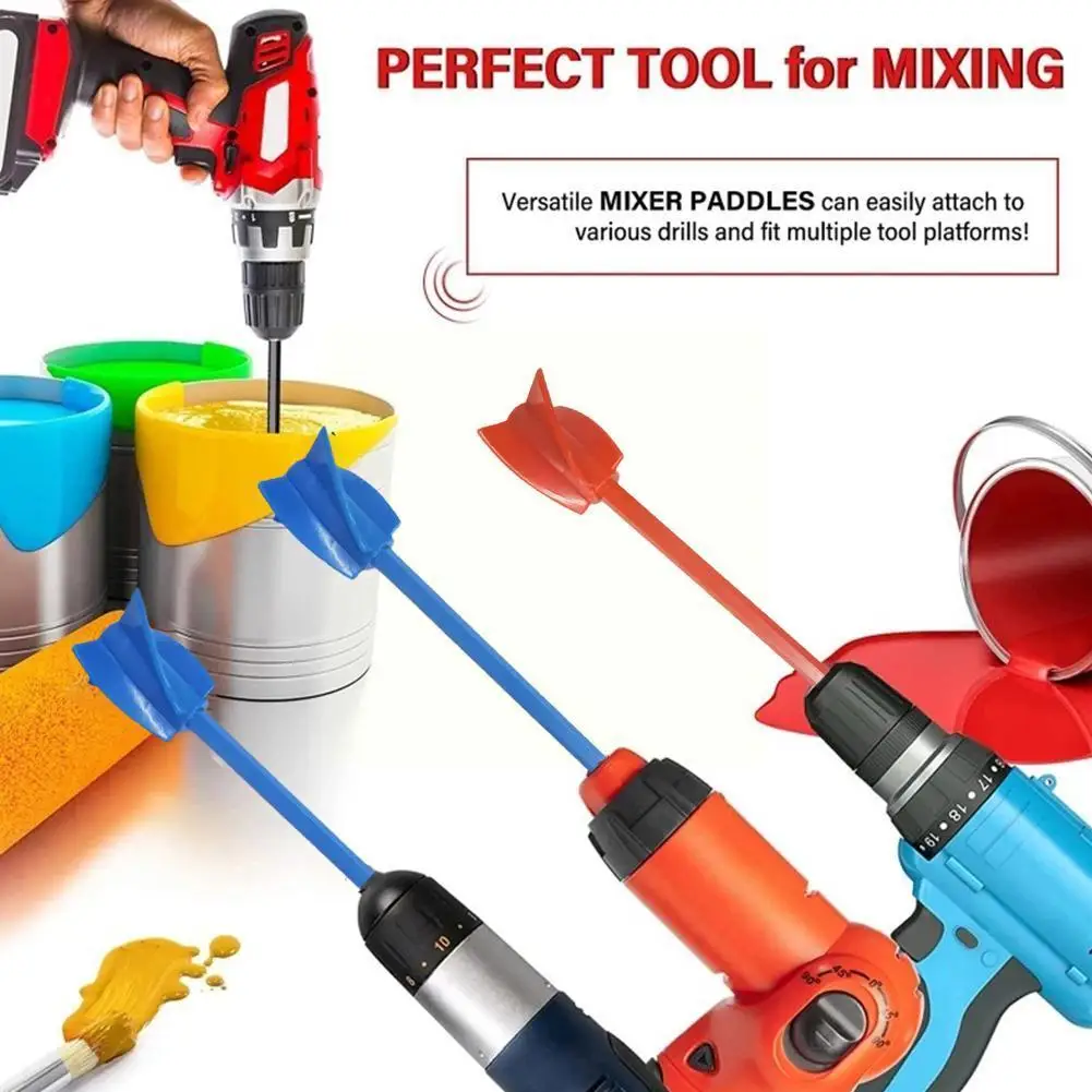 

Paint Epoxy Resin Mud Power Mixer Blade Drill Tool For Mixing Plastic Paddle Replace Resin Mixer Drill Attachment Tool R3r3