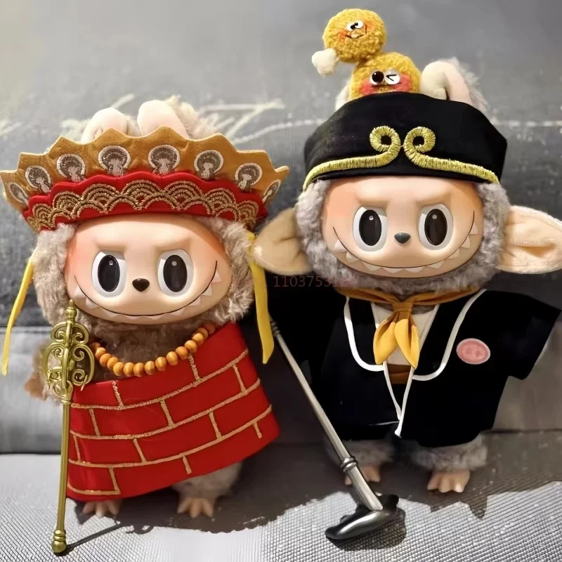 Лидер продаж 10 см милые куклы одежда наряд кукла Монстр Лабубу настольные