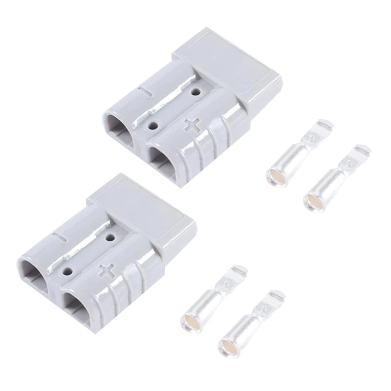 

20Pcs For Anderson Plug Connector 50A 600V 6AWG Silver Plated Solid Copper Terminal AC/DC Power Tools