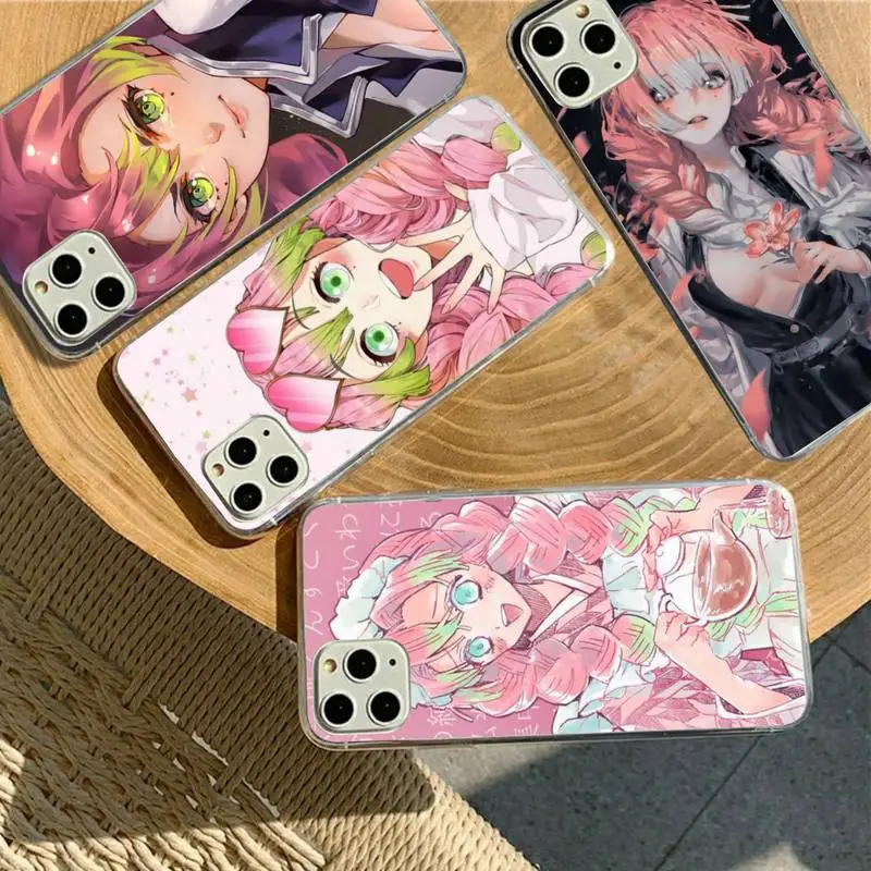 

MaiYaCa Mitsuri Kanroji Kimetsu no Yaiba Anime Phone Case for iPhone 11 12 13 Mini Pro Max 8 7 6 6S Plus X 5 SE XR XS Case shell