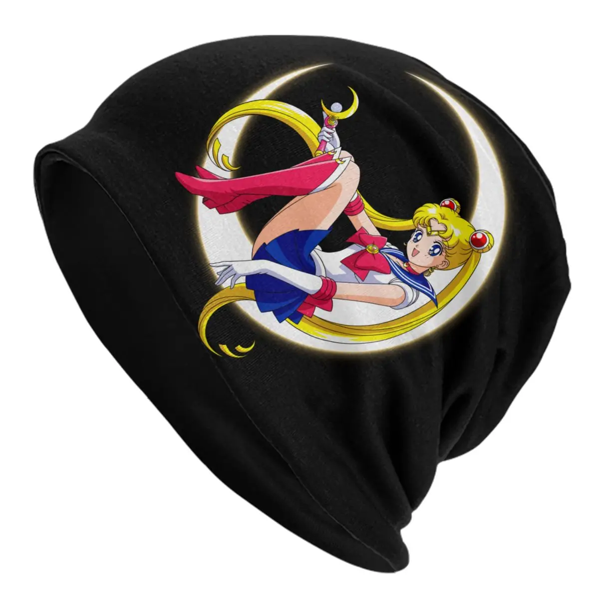 

Японская шапка Shojo манга с принтом Сейлор, вязаная шапка, мужская и женская шапка в стиле хип-хоп, унисекс, теплые зимние шапки Super Moon для девочек, облегающие шапки, шапки
