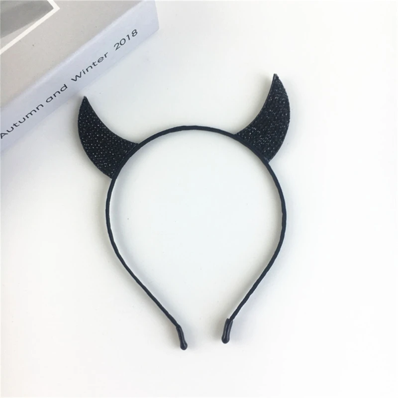 

Hair Hoop Head Boppers Devil Horns Headbands Rhinestones Halloween Party Halloween Theme Headband for Teens Headwear