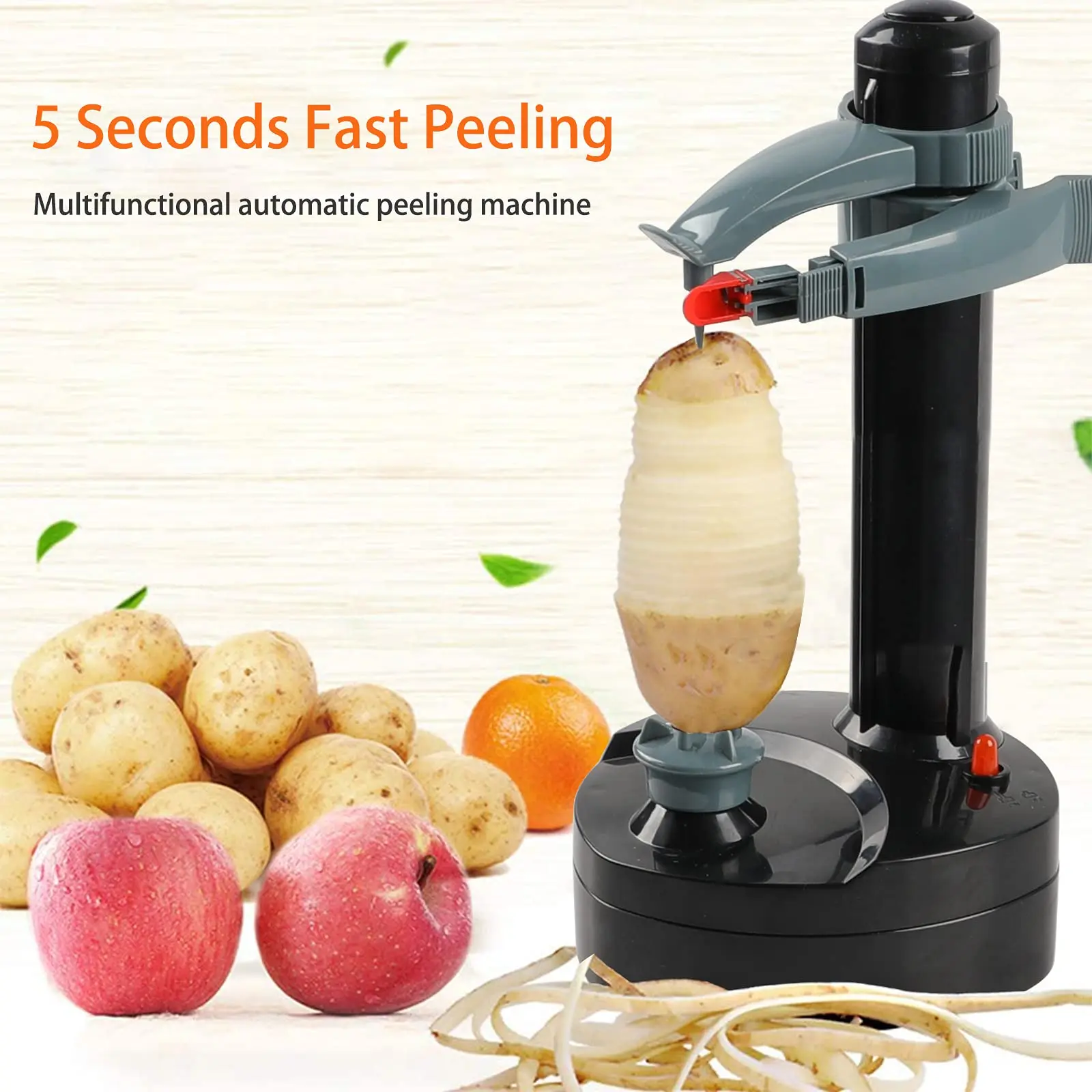 

Electric Spiral Potato Peeler Automatic Apple Peeler, Smart Vegetable Fruit Peeler Machine, Kitchen Accessories Peeling Tool