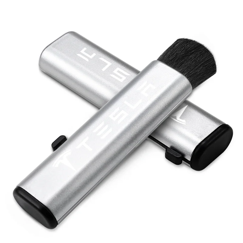 

1 шт. PPS автомобильная выдвижная щетка для чистки из искусственной шерсти, маленькая щетка для Tesla Model 3 Highland 2023 Model S Model X Model Y