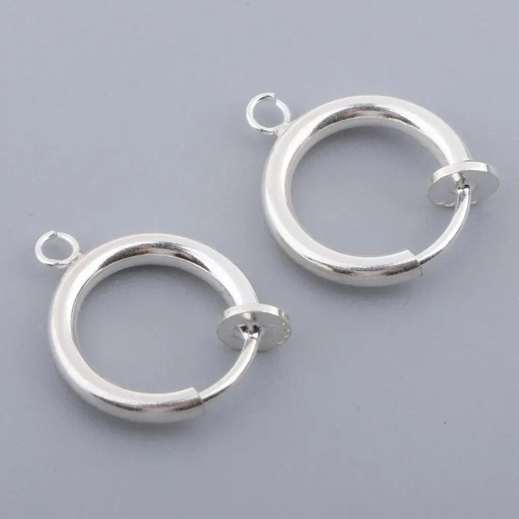 

1 Pair of Small Hoop Earrings Clip Earrings Non Earrings Set