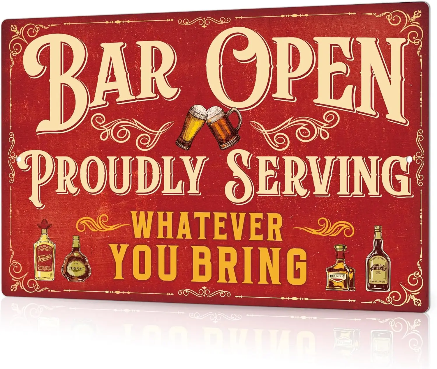 Putuo Decor Br Sgn для дома Drnk ntge Metl Tn Open Proudly Serng Whteer You Brng Wll rt Декор Pub Cl