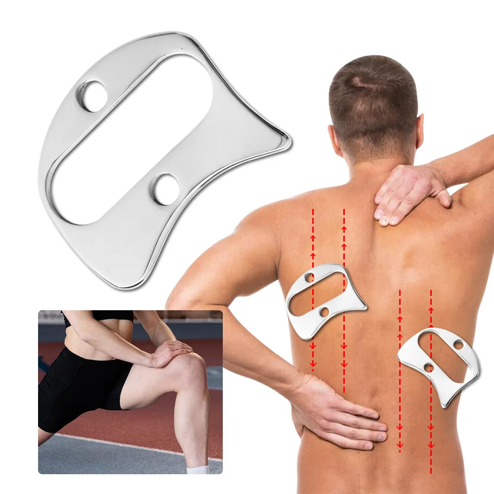 

Stainless Steel Physical Therapy Soft Tissue Probing Fascia Treatment Scraping Massage Board GuaSha Muscle Massager Relax Tools