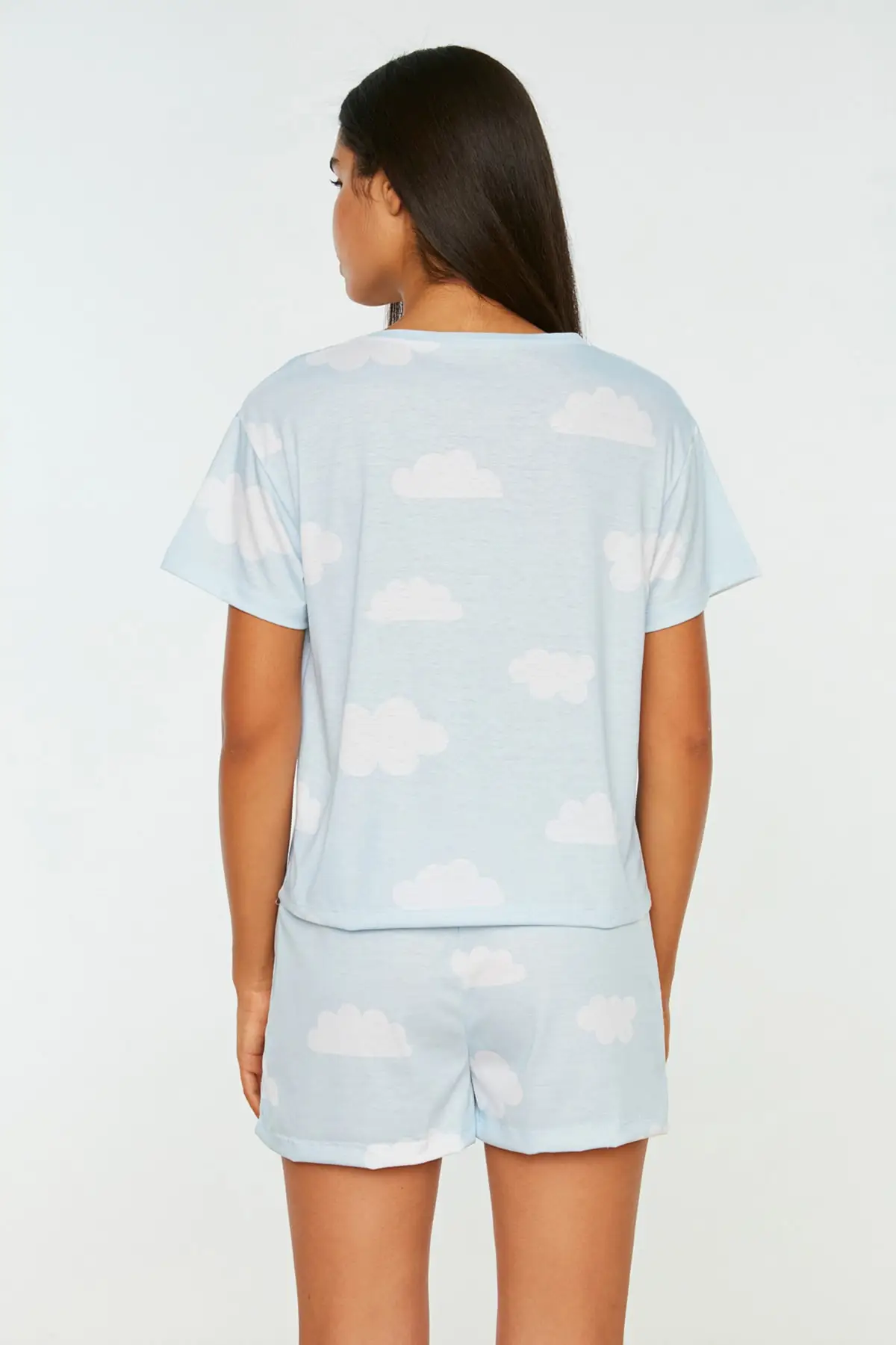 

Cloud Printed Knitted Pajamas Set THMSS22PT0451