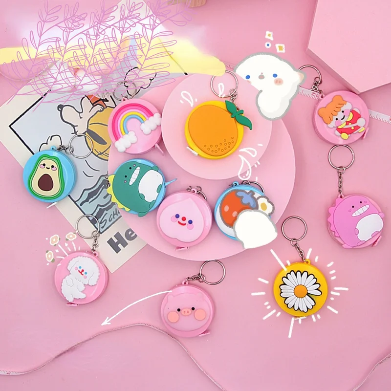 

1.5 Meter/60Inch Long Cute Kawaii Animals Roll Automatic Stretch Ruler Stationery Sewing Measure Ruler Measuring Tape Household