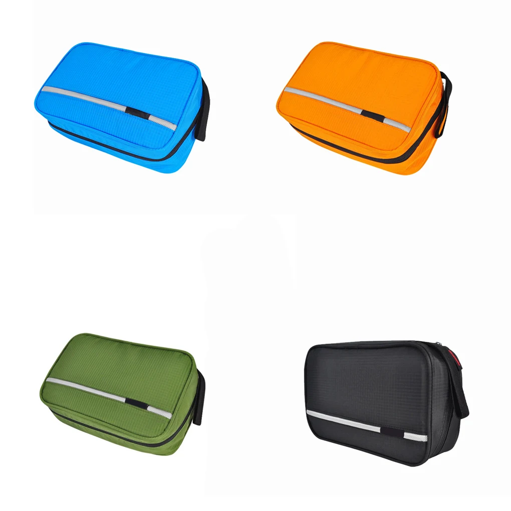 

Travel Toiletry Bag Waterproof Makeup Cosmetics Organizer Folding Holder Storage Pouch Case Oxford Cloth Zipper Orange