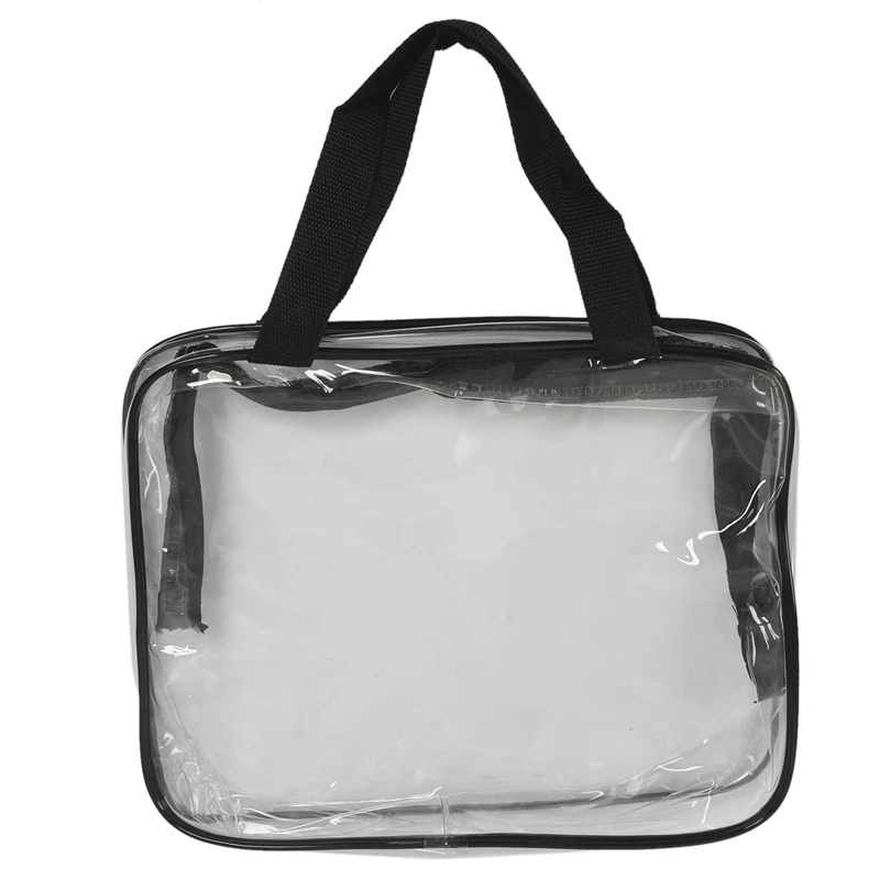 

4 Pieces Make-Up Bags Travel Toiletry Bag Organizers For Traveling, Business Trip And School, Water-Proof (Black + Transparent)