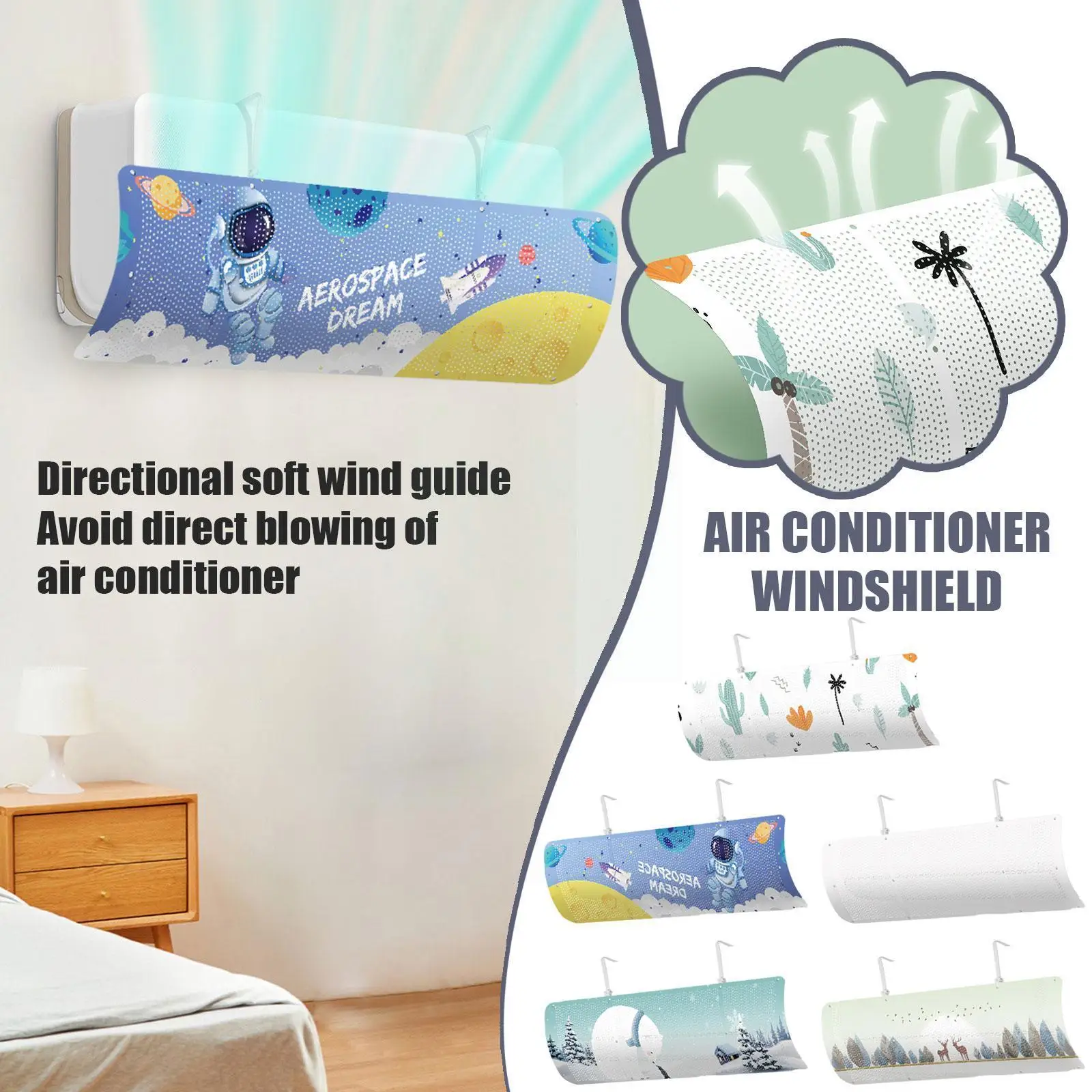 

Scalable type Air Condition Windshield Anti-direct Deflector Household Deflector Air Air Blow Wind Adjustable Conditio U6Y8