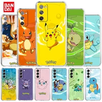 pokemon pikachu clear case for samsung galaxy s22 ultra s20 fe s21 plus s10 s10e note 20 10 lite s9 s8 soft tpu phone cover capa