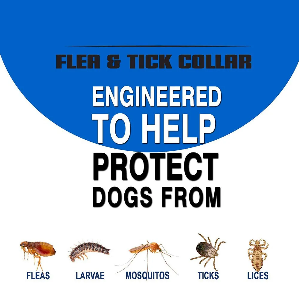 38/62CM Adjustable Dog Cat Collar Flea Tick Prevention Mosquitoes Repellent Rubber For Small Medium Dogs Pet Accessories |