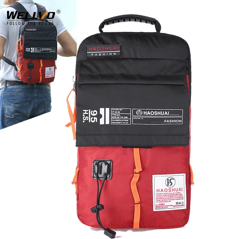 

Ultralight Waterproof Cycling Backpack Men Nylon Small School Patchwork Letter Printing Ridding Bag Rucksack Mochila XA21