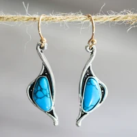 fashion swan shaped dangle earrings for women bohemia green stone crochet earrings fashion jewelry 2020 wholesale men gifts d256