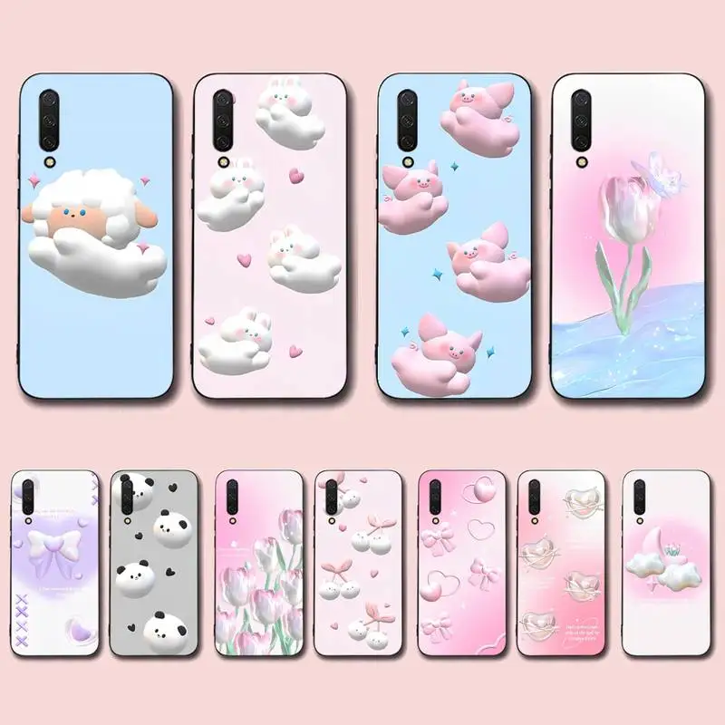 

3D Modeling cute animal flowers Phone Case for Xiaomi mi 5 6 8 9 10 lite pro SE Mix 2s 3 F1 Max2 3