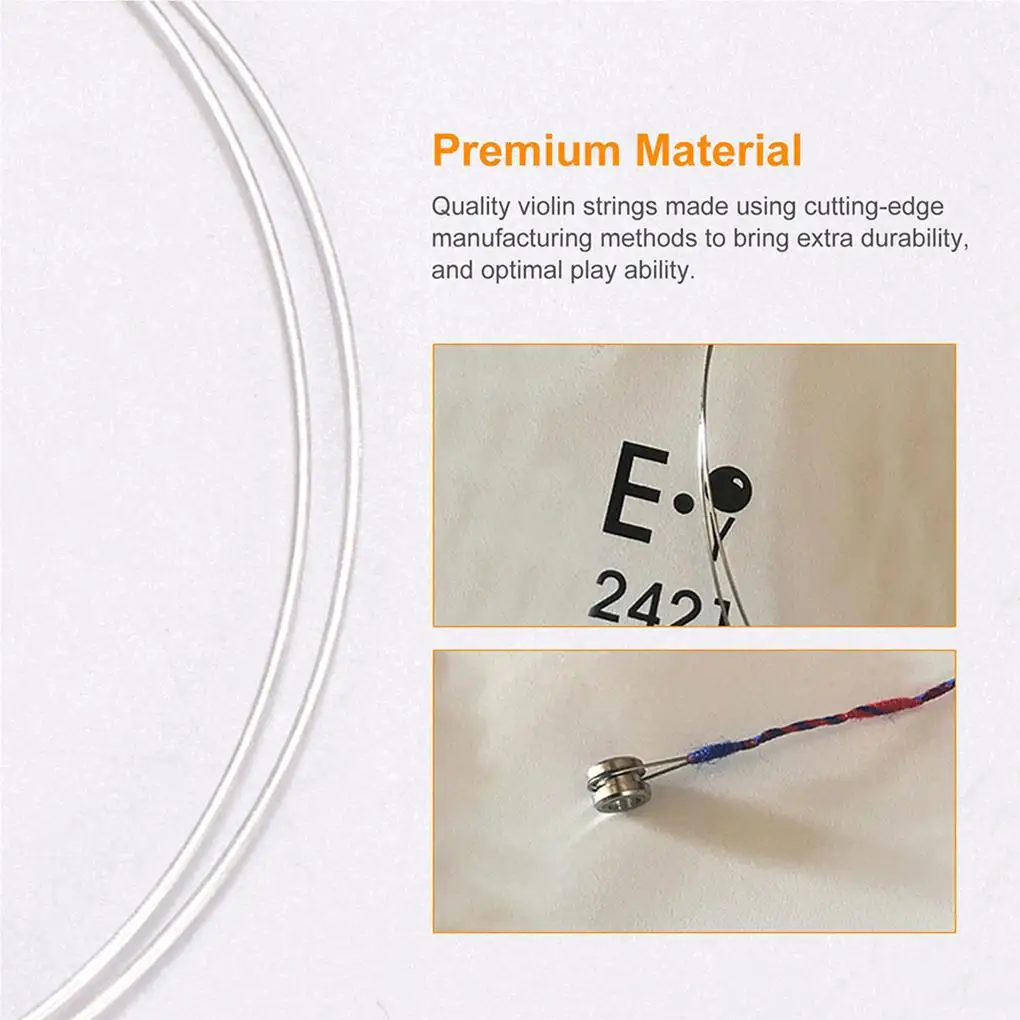 

4Pcs Violin String Set Replacement Parts Professional Instrument Supply