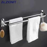 304 stainless steel towel bar double rod rail with hook wall mount rack thicken chrome shower hanger bathroom holder accessories