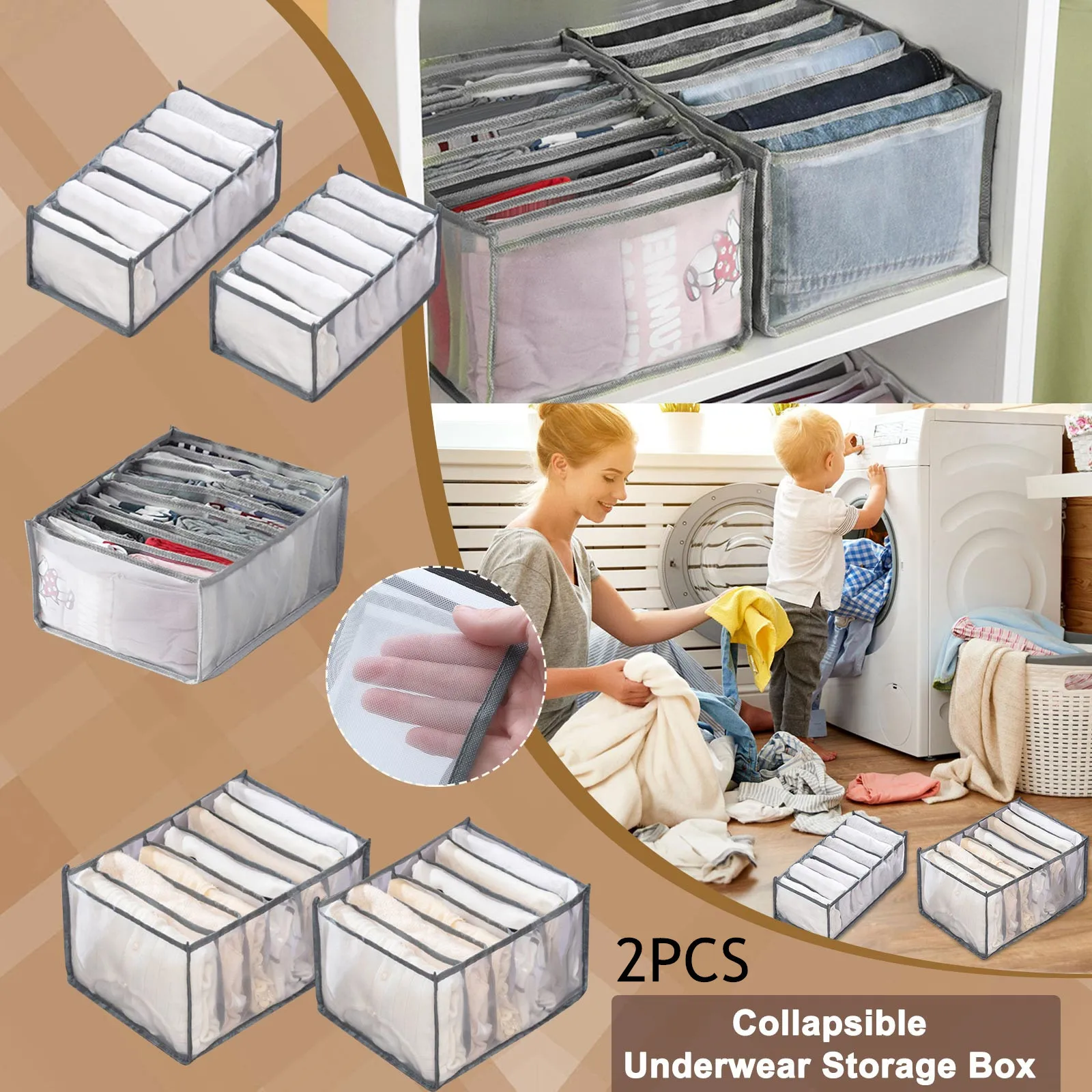 

Clothes Organizer Drawers Wardrobe Compartment Separation Underwear