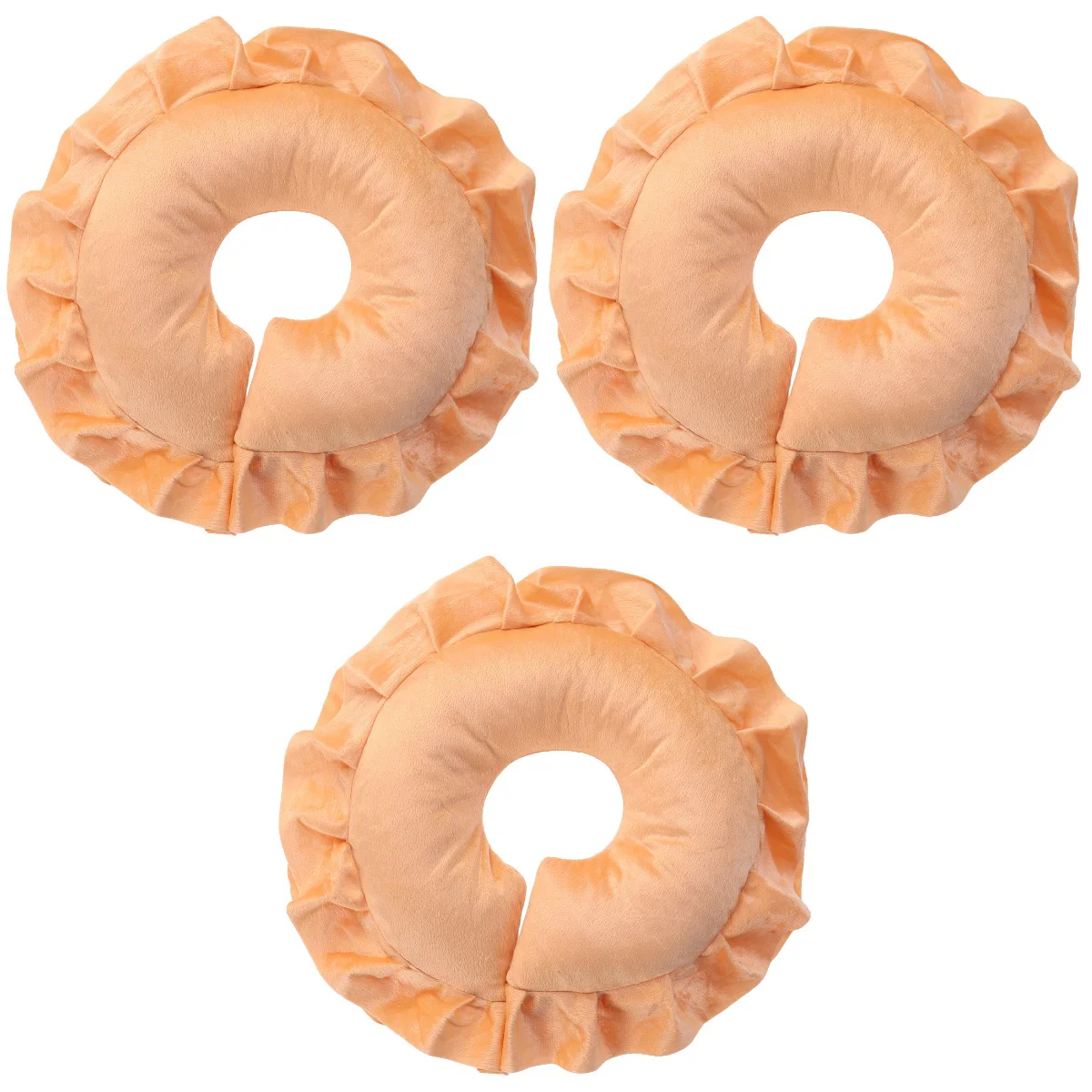 

3pcs Face Sleeping Lying Pillow Cotton Pad for Beauty Salon Parlors (Golden)