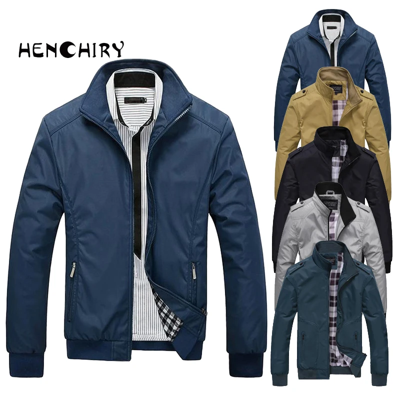 

Мужская однотонная куртка с воротником-стойкой, Повседневная Молодежная свободная простая куртка с воротником-стойкой, Осень-зима 2022