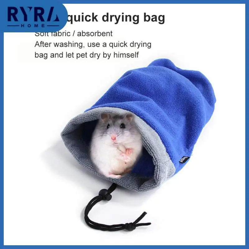 

Hamster Bath Towel Bag Dry Hair Absorbent Towel Bag Squirrel Ferret Pet Cleaning Products Pet Bedding Mother's Day Promotion