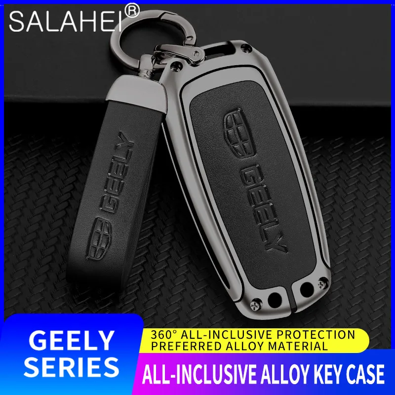 

Zinc Alloy Car Remote Key Case Full Cover Holder Shell Fob For Geely Atlas Boyue NL3 EX7 SUV GT GC9 Emgrand X7 Borui Accessories