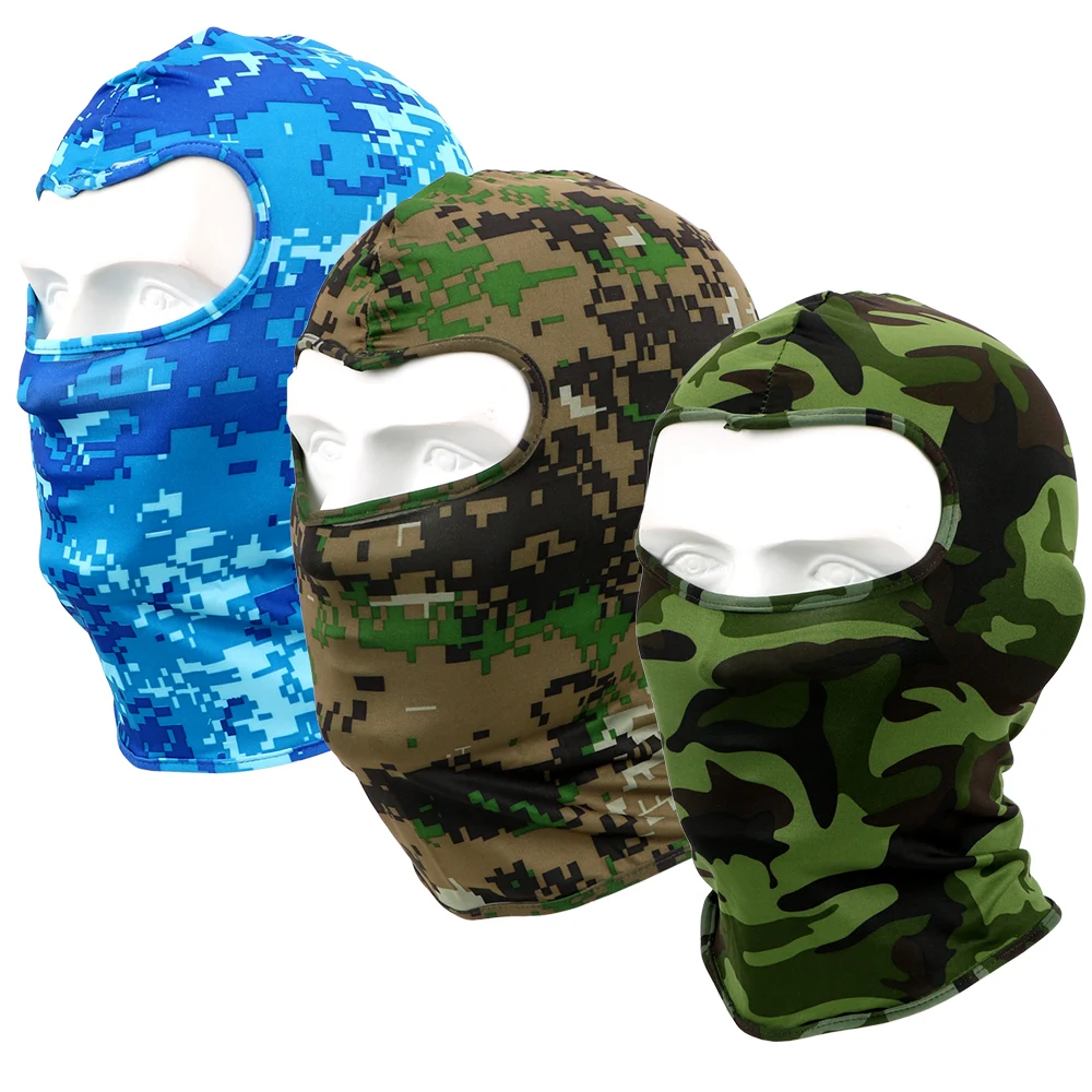 

Quick Drying Camouflage Motorcycle Face Mask Breathable Full Face Neck Wind Cap Cover Lycra For Cycling Ski Snowboard Sports