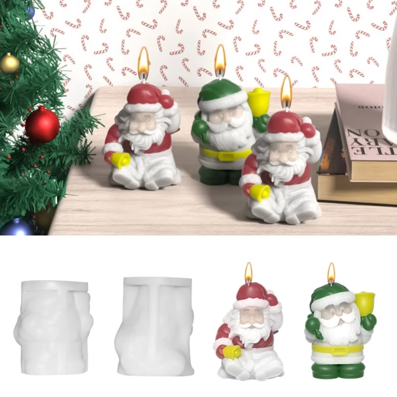 

Изысканная ароматерапевтическая форма для свечей, рождественские Санта-Клаусы, силиконовая форма для гипса