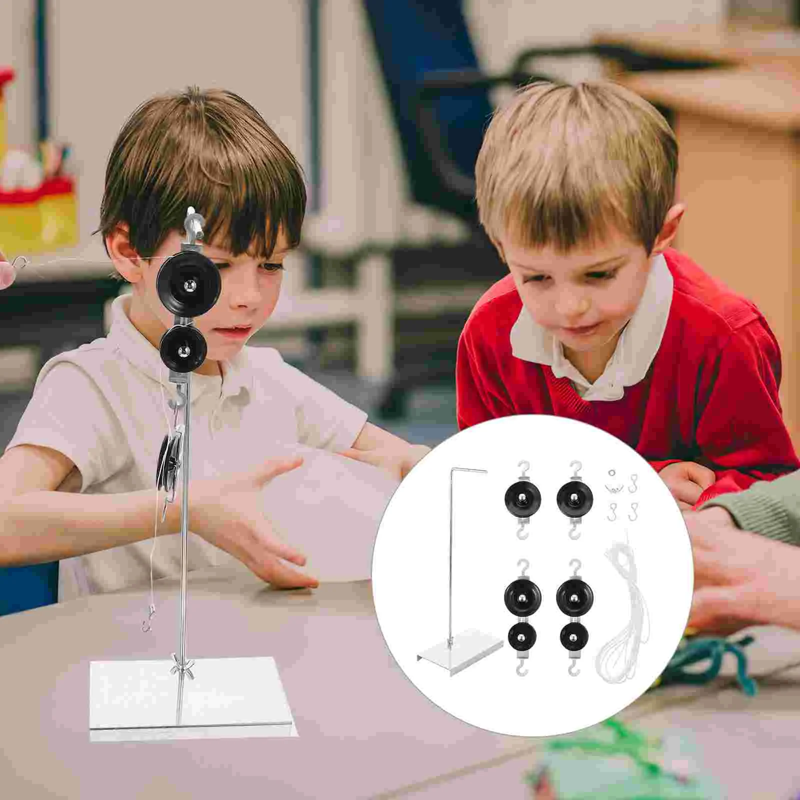 

Heavy Duty Braces Pulley Block Experimental Equipment Teaching Instrument Child