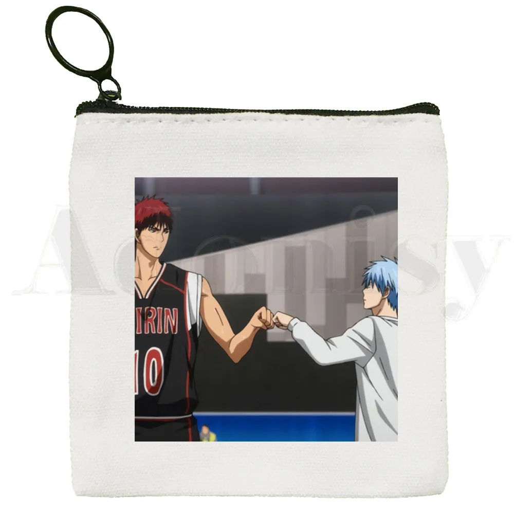 Hot Japanese Anime Kuroko No Basket Basketball Coin Purse Illustration Key Case Simple Small Cloth Bag New Creative Coin Purse