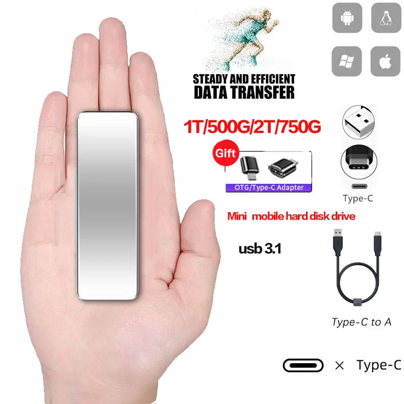 

External hard drive Type C for PS4 2TB 16TB USB 3.1 M.2 for Laptop Desktop SSD Flash Memory Disk SSD Solid State Drives For PC