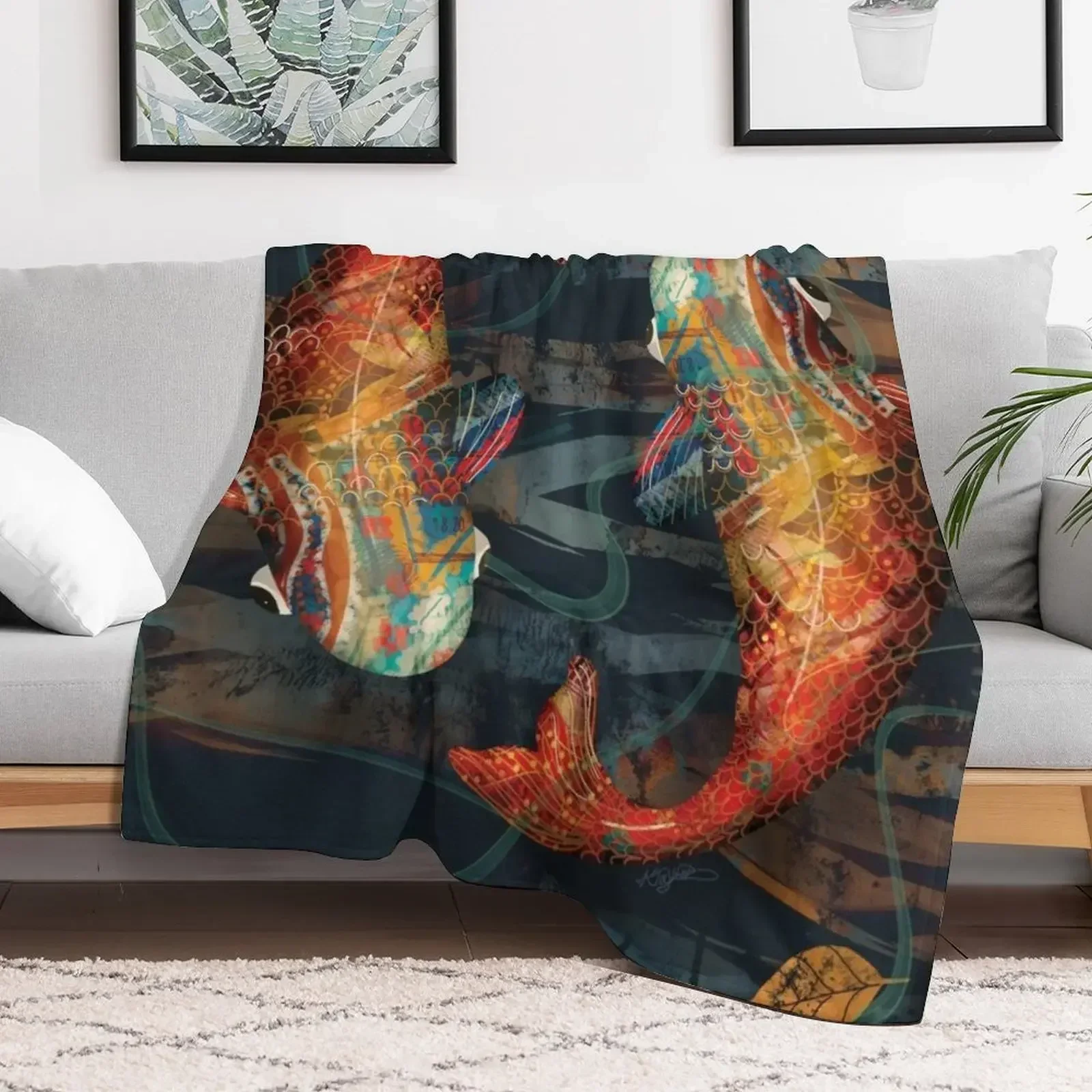 Одеяло Golden Koi винтажные меховые одеяла