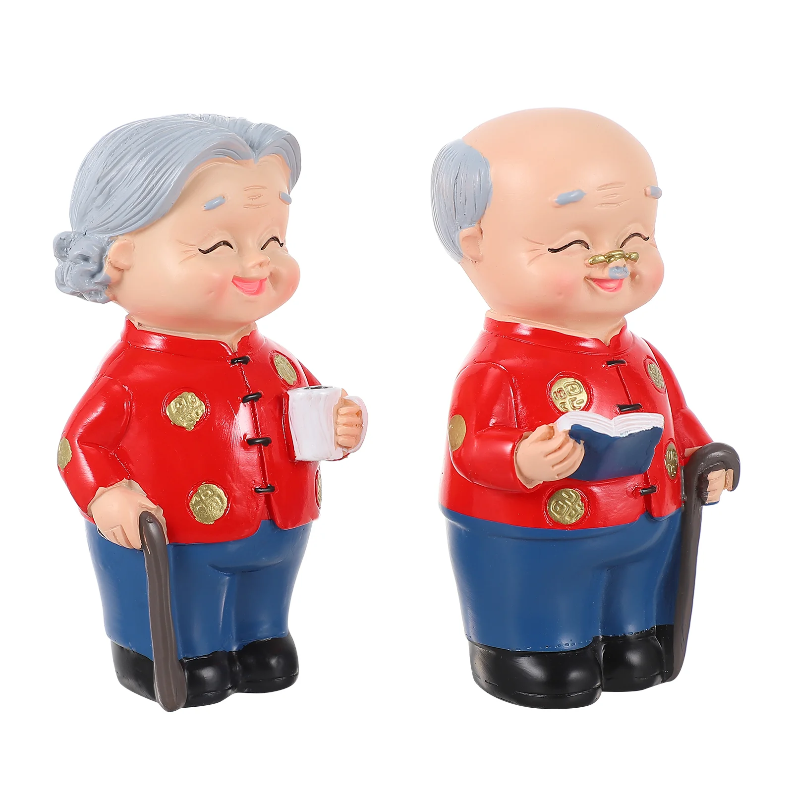 

Couple Figurine Decor Old Elderly Resin Figurines Statue Gift Anniversary Wedding Married Sculpture Loving Home